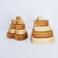 Small stacking toy with 4 layers shaped like hearts