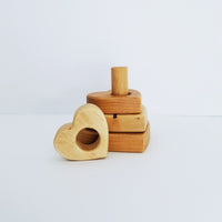 Small stacking toy with 4 layers shaped like hearts