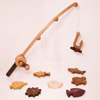 Wooden Magnetic Fishing Pole and Fish Set: Pre-Order